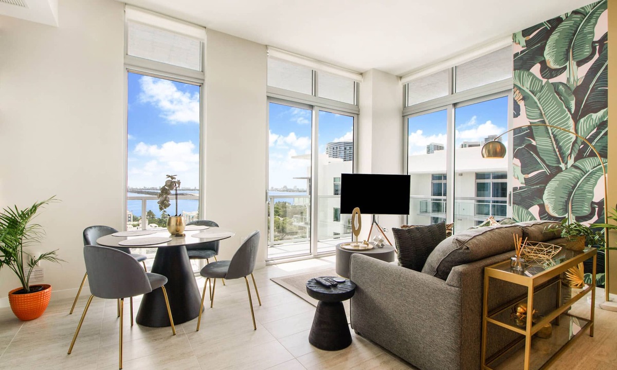 Northeast Miami Condo | 1BR Penthouse w.bay views in Miami Design District