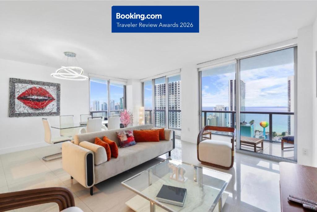 Hallandale Beach Apartment | 25 min to FIFA! Resort-Style Living with Direct Ocean Views - 3BR Beauty