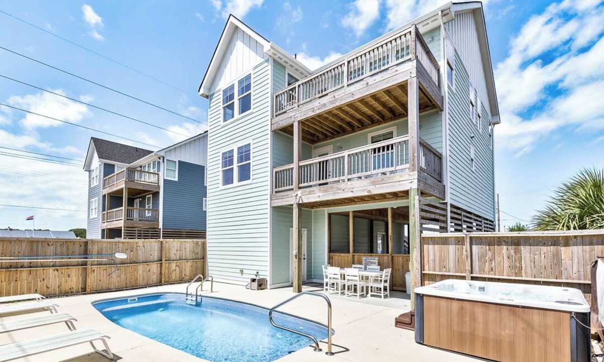 Colington House | A Summer Place Too | 1170 ft to the beach | Dog Friendly, Private Pool, Hot Tub