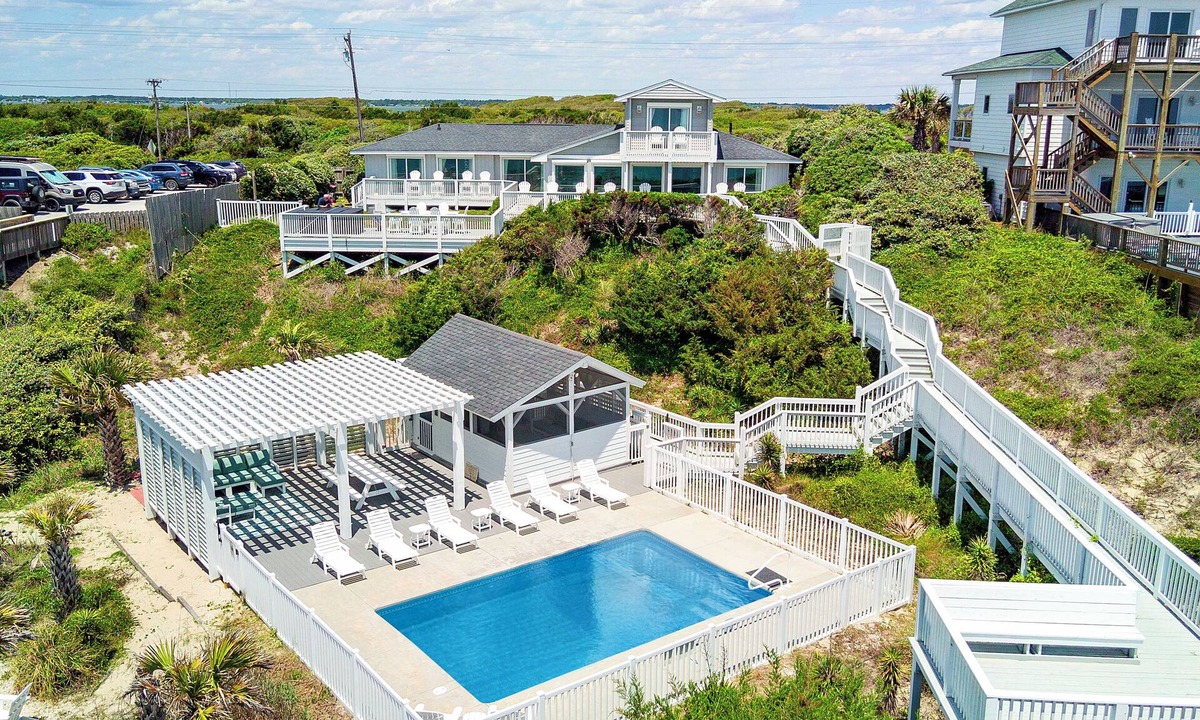 Indian Beach House | All About Bubbles | Luxury Oceanfront 6BR w/Pool, Hot Tub, Tiki Hut & Beach Ser