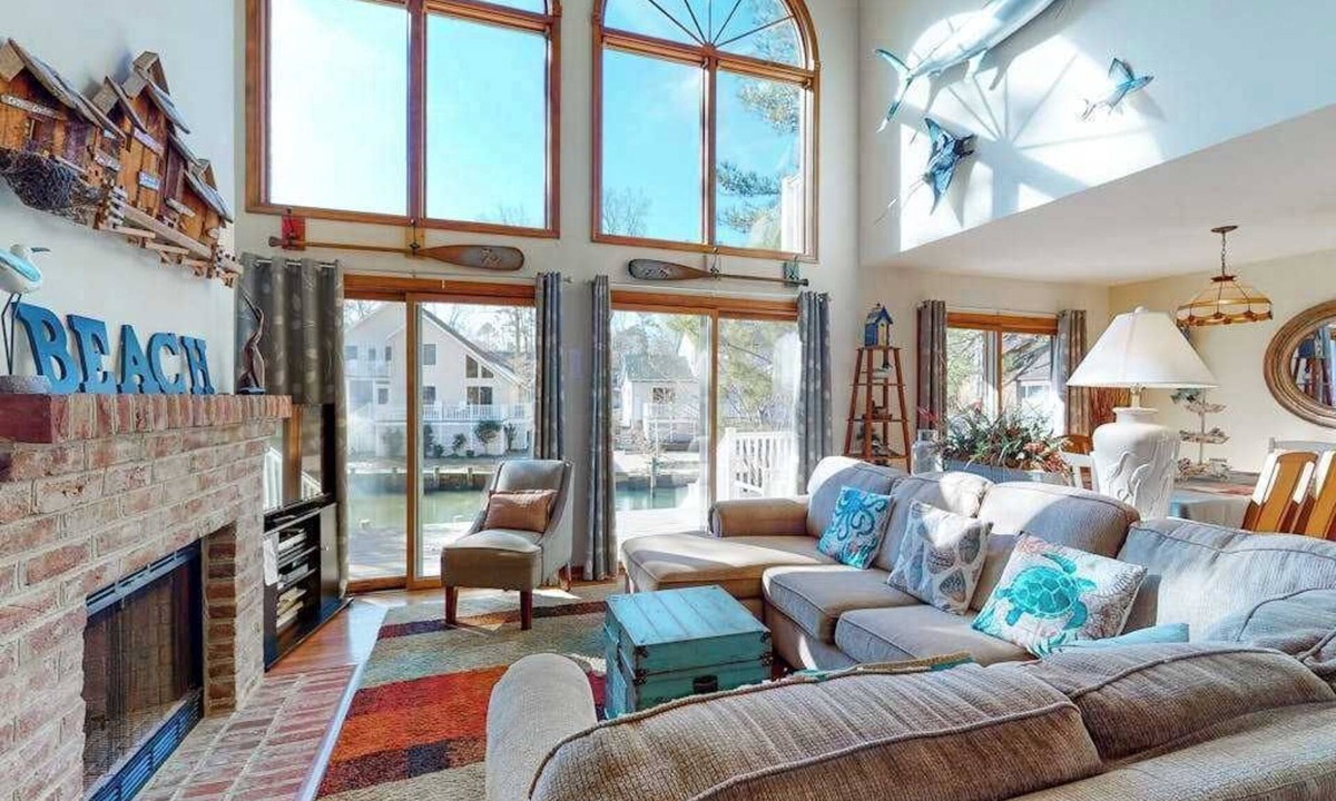 Ocean Pines House | Canalside Home in Ocean Pines with Large Deck, Canoes, Kayaks & Shared Pools