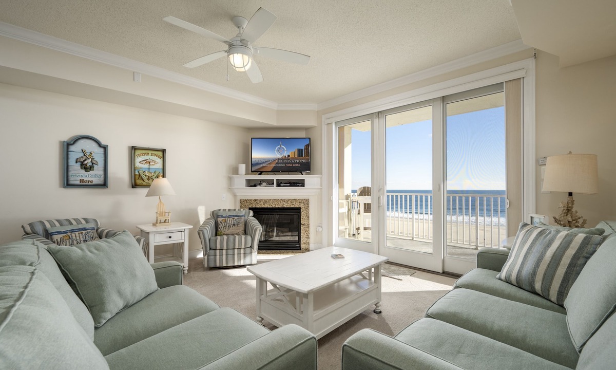 Ocean City Condo | Enjoy a large, spacious designer unit with all the extras plus an indoor pool, outdoor pool, fitness room, assigned parking and shops on the ground level.