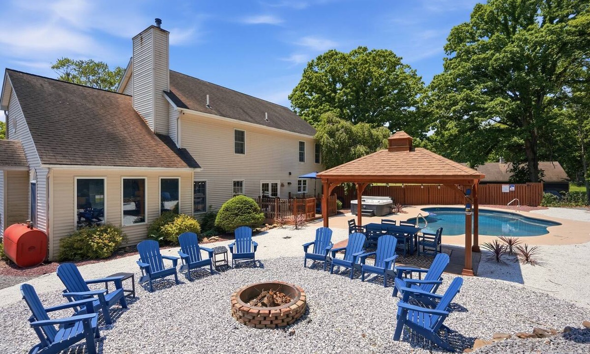 Salisbury Mills House | Escape to this private Hudson Valley estate featuring a seasonal pool, hot tub, hidden speakeasy, and room for up to 14 guests. Minutes from West Point, wineries, hiking, and Storm King—perfect for family vacations and group getaways.