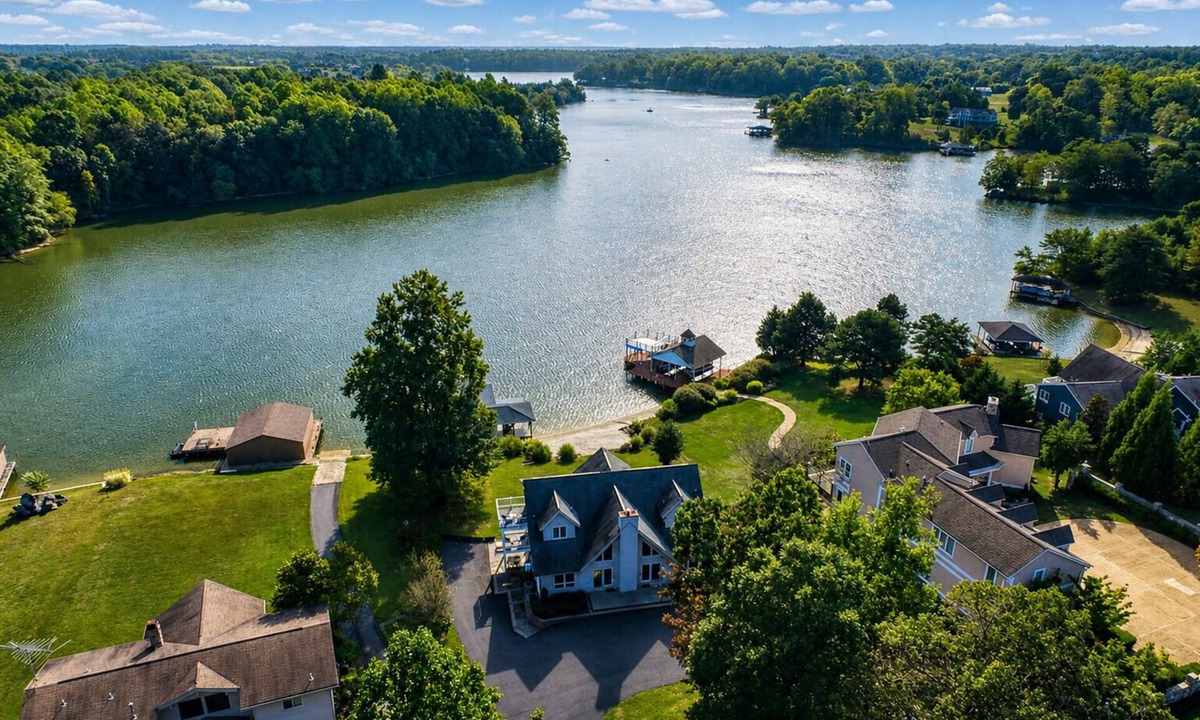 Livingston House | Lakefront retreat with views, hot tub, kid's play area, dock & fiber internet