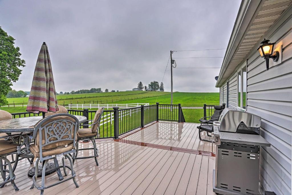 Millersburg House | Millersburg Home w/Covered Porch & Fire Pit!