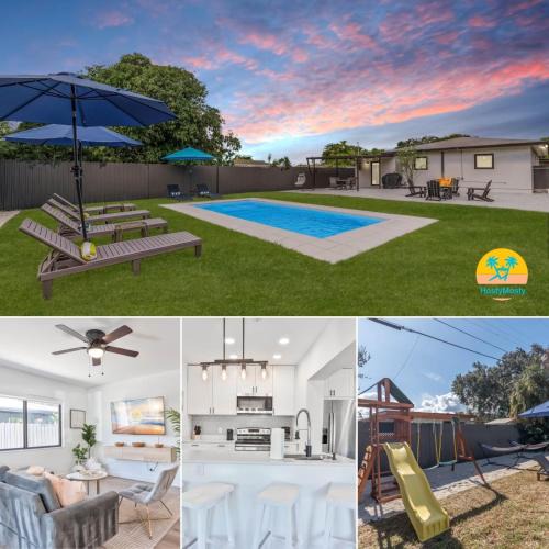Hallandale Beach Villa | Near Beach Family Escape Heated Pool Fire Pit BBQ