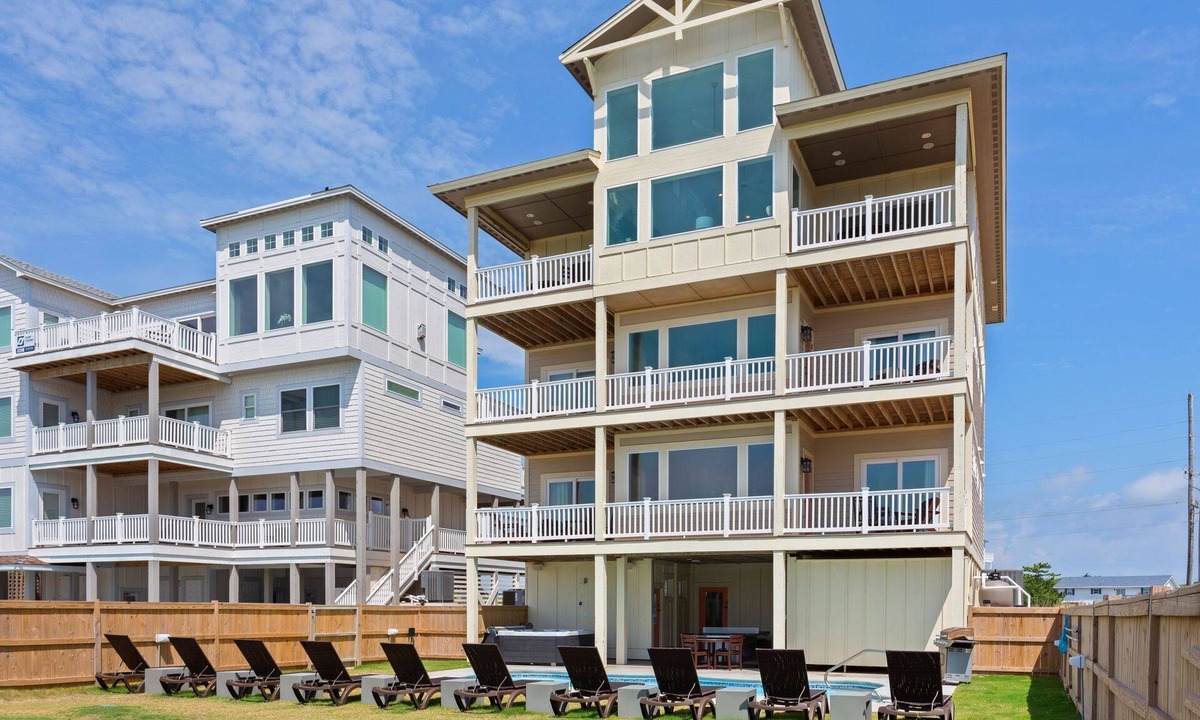 Hatteras House | Oceanfront 10BR, Elevator, Pool, Hot Tub, Game Room, Theater, Fenced Yard, Views!