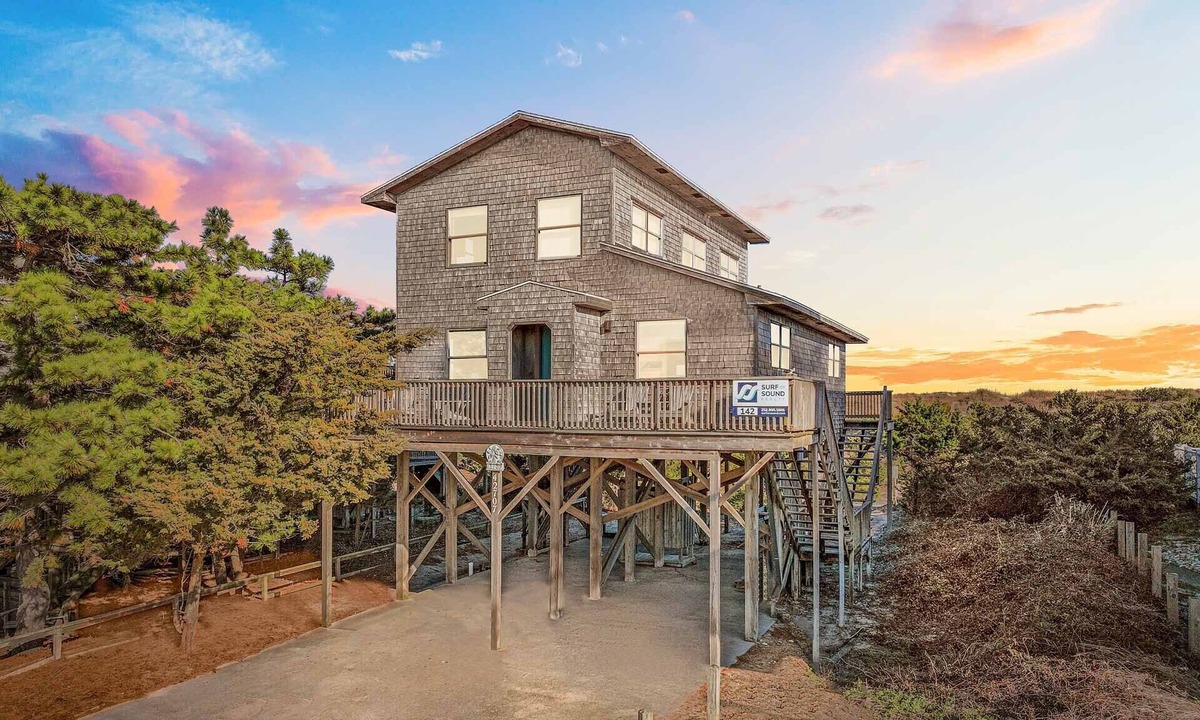 Avon House | Oceanfront Views in Avon. Home with Boardwalk to Beach, Grill, and More!