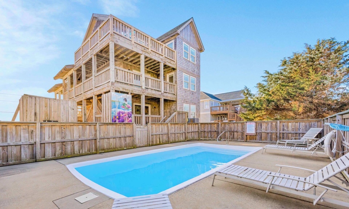 Rodanthe House | Oceanview Dog Friendly Home w/Private Pool, Hot Tub, Game Room, Beach Nearby