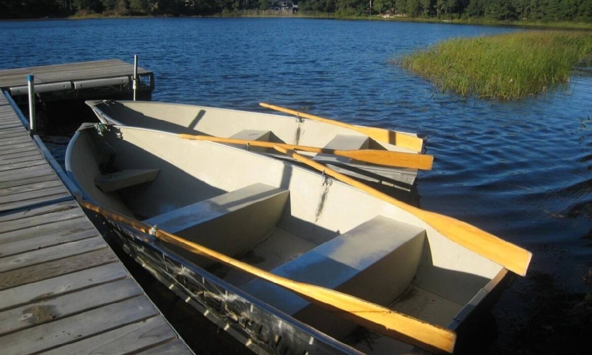 Eastham Cottage | Pond front with private beach rights, dock, rowboats and swim platform.