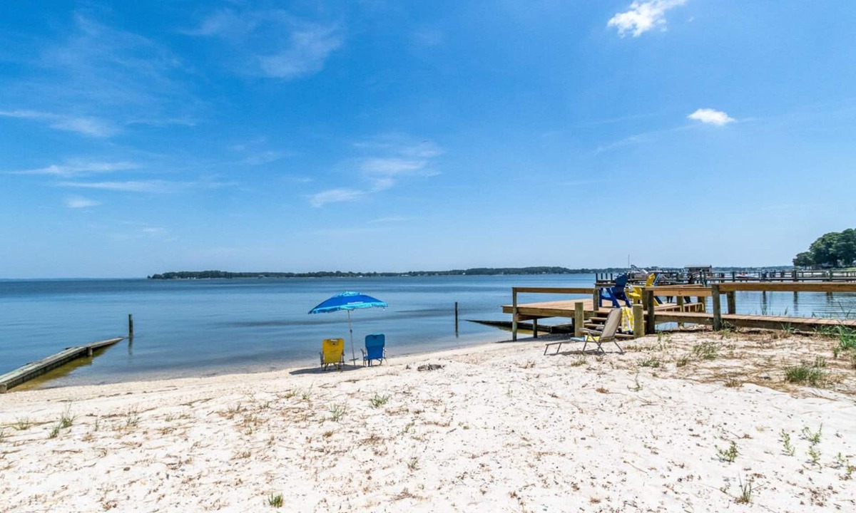 Mount Holly House | Quaint waterfront home with private beach
