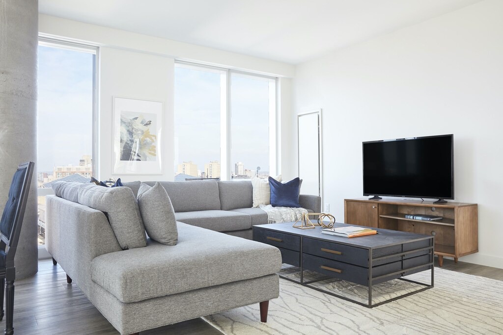 West Fens Apartment | Sonder | Pierce Boston | Calming 3BR + Game Room