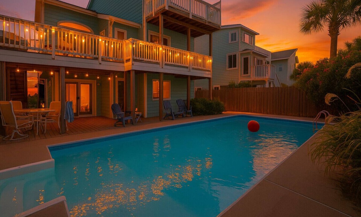 Croatan Beach House | Walk-to-Beach Home with Private Pool, Pet-Friendly