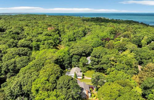 Falmouth House | 1 Story Family Home Half Mile to Beach with Patio , Grill, Office with Twin Beds, Peaceful Wooded Setting, Spacious Driveway, Garden Views, Walk to Shore, Perfect Cape Cod Getaway for Families