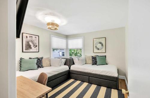 Falmouth House | 1 Story Family Home Half Mile to Beach with Patio , Grill, Office with Twin Beds, Peaceful Wooded Setting, Spacious Driveway, Garden Views, Walk to Shore, Perfect Cape Cod Getaway for Families