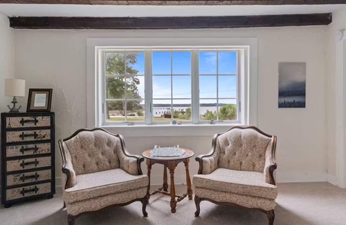 North House | 1899 Old Log Cabin School House w/10 acres on the Chesapeake Bay with Beach