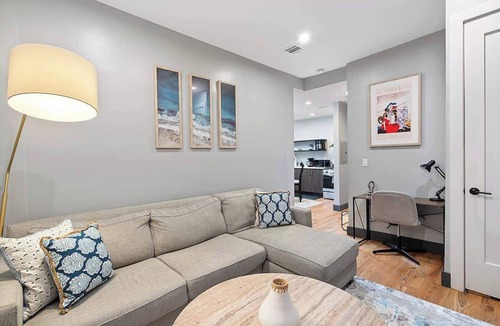 The Heights Apartment | 2BR w/Patio Metlife Stay | Near NYC, Views & PATH