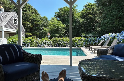 Katama House | A magical home with pool and hot tub right off Katama bike path in Edgartown