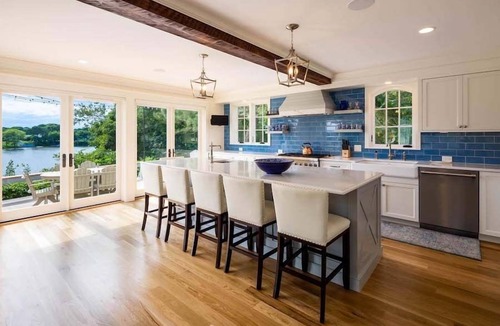 West Dennis House | A Tranquil Pond Front Oasis w/Private Dock + B-Ball Court RPAM073