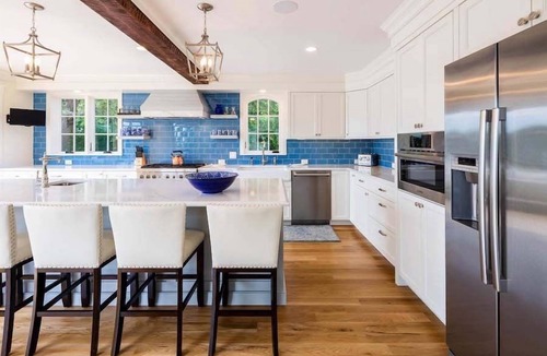 West Dennis House | A Tranquil Pond Front Oasis w/Private Dock + B-Ball Court RPAM073