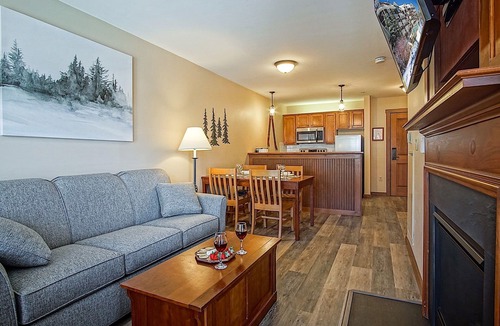 Edray Condo | Allegheny Springs 305: 1 Bedroom, 1 Full Bath, Slope Side, Gas Fireplace