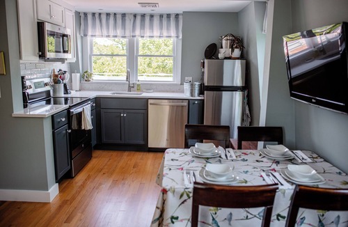 Rockport Apartment | Apartment with private rooftop deck with ocean views
