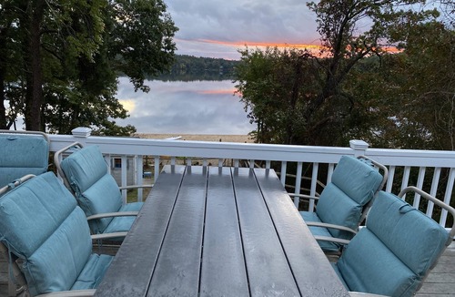 East Falmouth House | Beach front! fenced yard, dogs welcome, central air, fire pit, 3 kayaks, hot tub