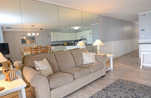 Ocean City Condo | Beautiful 2 bedroom oceanfront condo with adorable coastal decor and free WiFi located directly on the famous Ocean City Boardwalk!