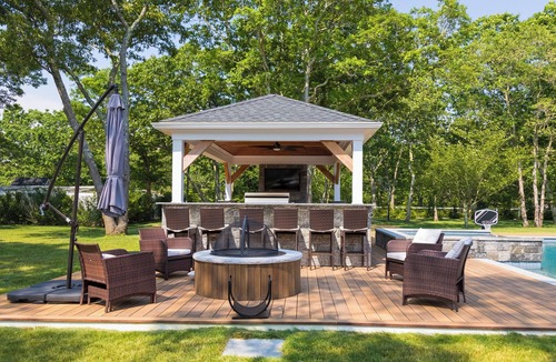 West Tisbury House | Beautiful compound with saltwater pool, spa, outdoor cooking!