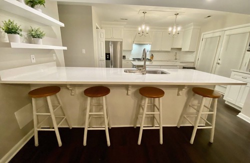 Croatan Beach House | Big Kitchen, Two Masters, Hot Tub, Short Walk from Croatan Beach