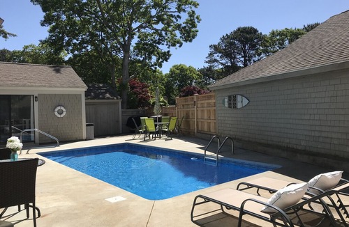Mews Village House | Charming 3bd/2ba Home in New Seabury w/Pool, firepit, central A/C, near beaches