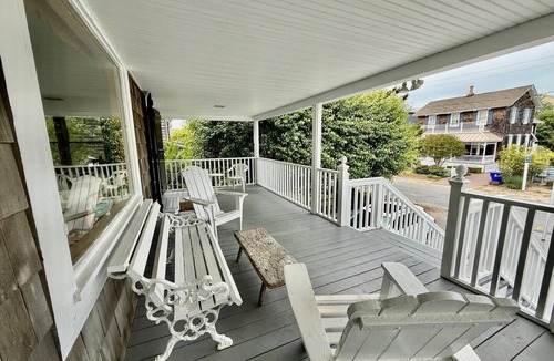 Rehoboth by the Sea Cottage | Coastal Cottage Just Steps from Beach with Private Elevator & Spacious Porches!