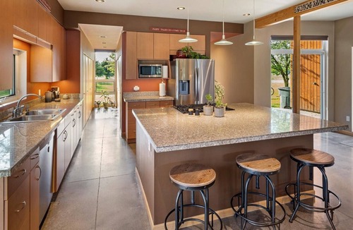 Whitefish House | Contemporary riverfront home near Whitefish/Kalispell/Glacier Park. Weddings OK!
