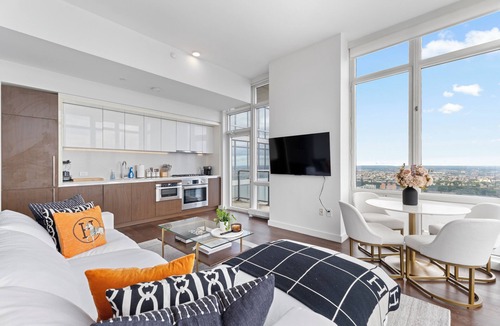 Hudson Yards Apartment | Corner Skyline Living 2BR 2BA with Floor to Ceiling Views Near Times Square