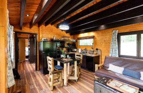 Brevard Cabin | Couples Romantic Getaway! Mountain Log Cabin with Hot Tub & Fireplace.