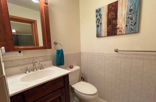 West Milford House | Cozy home featuring a large deck w/enclosed hot tub, game room and seasonal pool