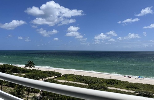 Surfside Condo | Direct ocean view condo with 2 wrap around balconies.