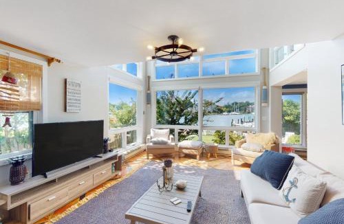 Historic District House | Dog-friendly riverfront home with dock, 2 balconies, waterside patio, & grill