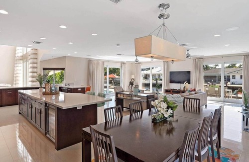 East Fort Lauderdale Villa | Elegant waterfront home with dock and heated pool