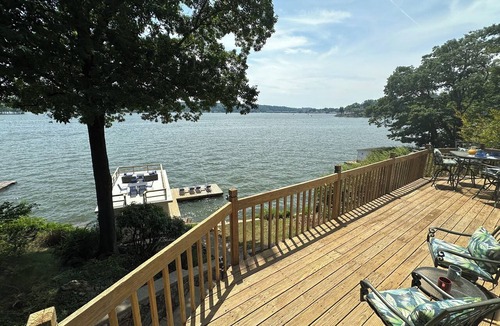 Hopatcong House | Endless Summer Lake Hopatcong Waterfront Escape, Private Dock & Boathouse Deck