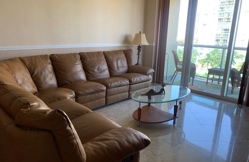 Golden Beach Condo | Entire condominium with a pool view, steps from the beach