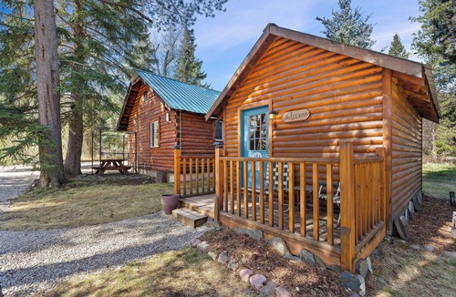 Martin City Cabin | Escape to 'Take a Hike,' a chic 250sqft cabin. Newly remodeled with a modern kitchenette, sleek bath, and curated design. The perfect minimalist sanctuary for solo explorers or couples. Fresh, stylish, and ready for your next adventure!"