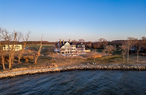 Stevensville Villa | Exquisite 14,000 sq ft Waterfront Mansion with Pool