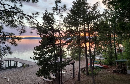 Polson Cabin | Fantastic Sunset Point East Shore Lake Front Property