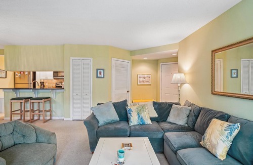 Bethany Beach Condo | Free Golf at Bear Trap Dunes and MORE! 2 Bedroom 2 bath. first floor Sea Colony West unit with a beautiful view of the lake.