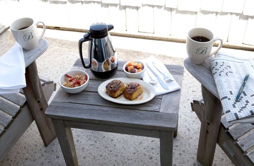 Rehoboth Beach Hotel | Garden-View Club Suite | Fireplace & Balcony