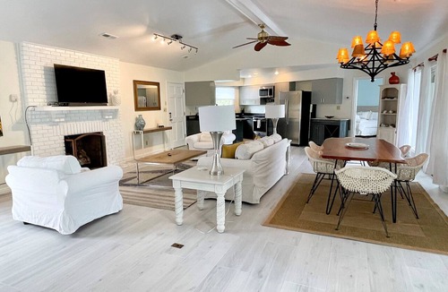 Ocracoke House | Gemini: Canalfront, pool, main house and guest cottage, private dock.