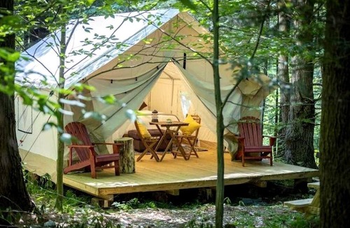 Broadalbin RV Rental | Glamping in New York in Fully-Equipped Safari Tents Located in Broadalbin