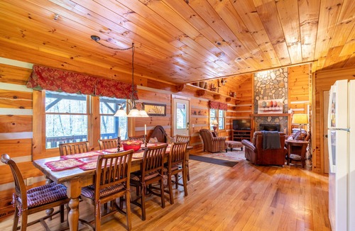 Boone Cabin | Hemlock Hideaway: Quiet Neighborhood Cabin Near Boone & Blowing Rock with Firepit, Yard, & Hot Tub!