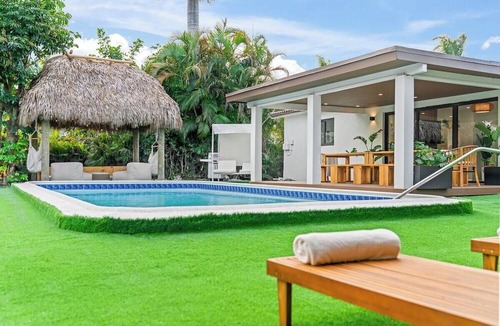 Park East Villa | Hermes inspired villa | waterfront | pool | tiki